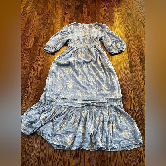 Free People size Large Golden Hour Maxi Dress Color: Blue Violet Combo - Picture 8 of 8